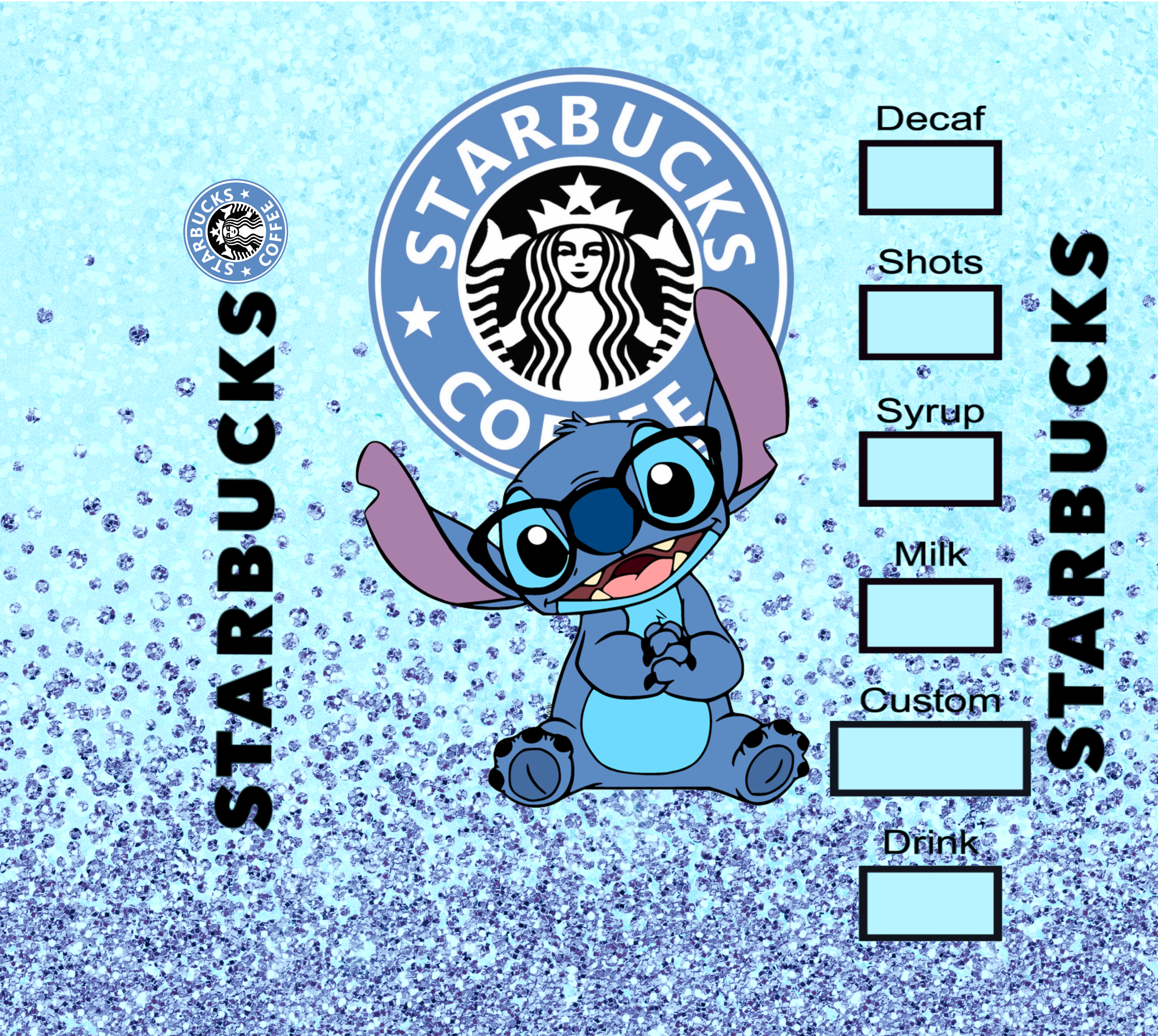 Stitch Starbucks Tumbler - Sublimated Tumblers