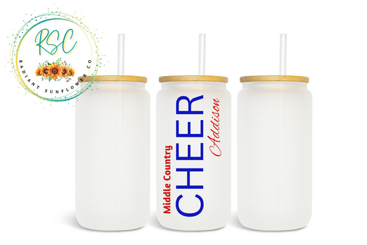 Middle Country Cheer (Personalized) Frosted Beer Can Glass