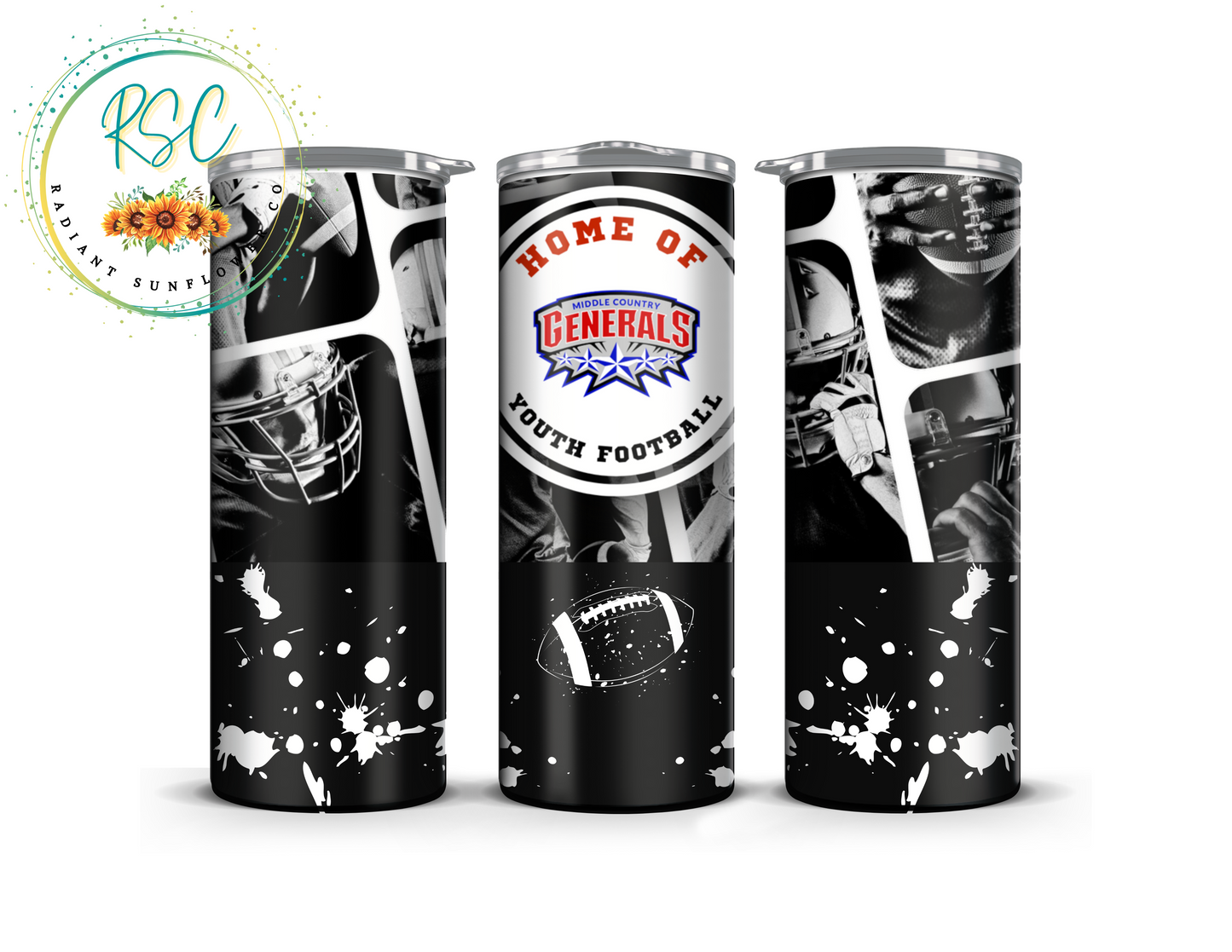 Home of Middle Country Generals Youth Football 20 Oz Tumbler