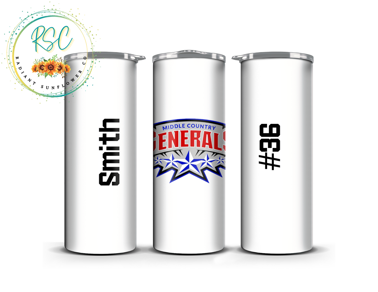 Middle Country Generals (Personalized) 20 Oz Tumbler