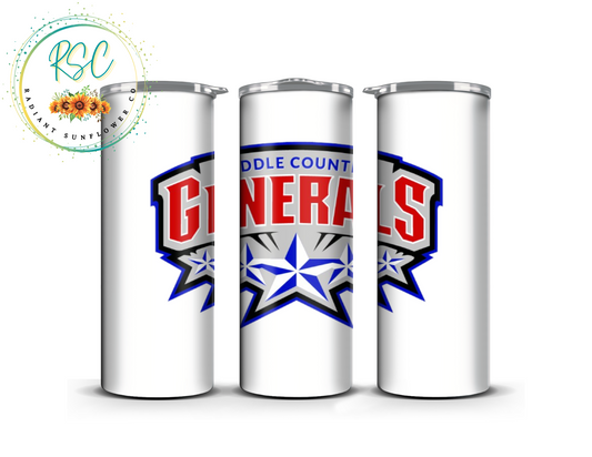 Middle Country Generals 20 Oz Tumbler