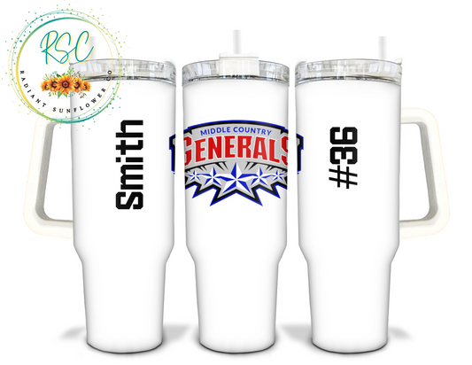 Middle Country Generals (Personalized) 40 Oz Tumbler