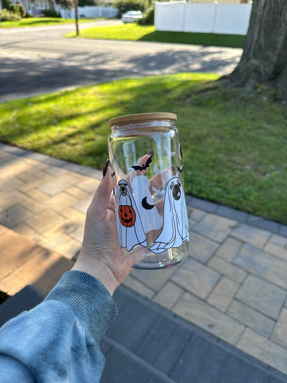 Ghost Dogs Beer Can Glass