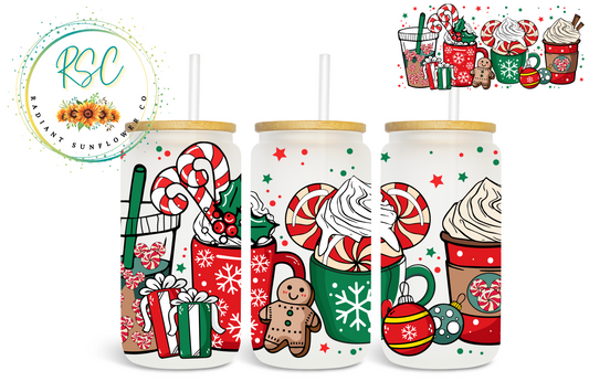 Christmas Mouse Peppermint Coffee Sublimation Print