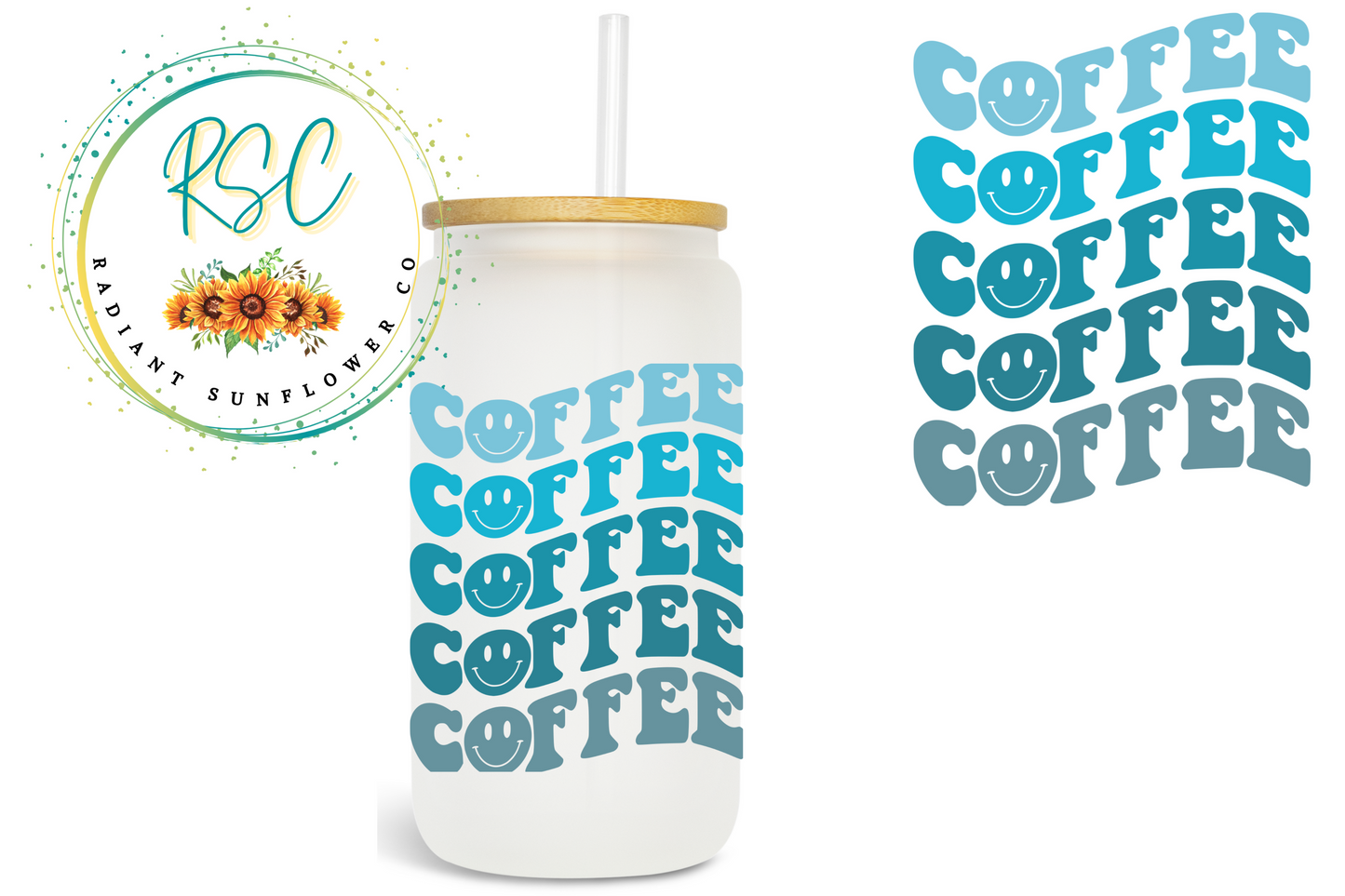 Coffee Wavy Sublimation Print