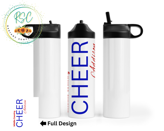 Middle Country Cheer (Personalized) Sports Water Bottle