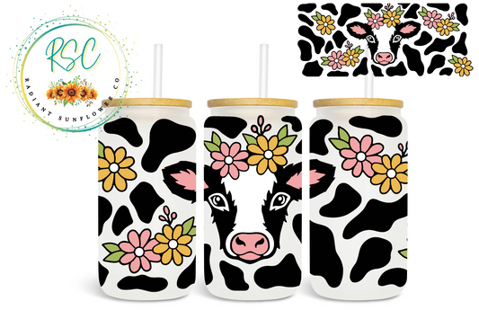 Daisy Cow Sublimation Print