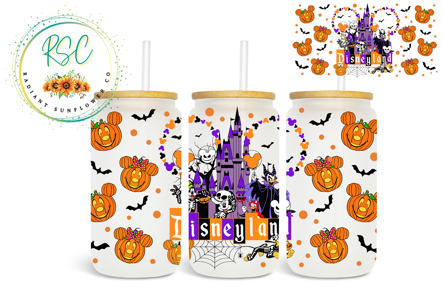 Disneyland Castle Halloween Sublimation Print