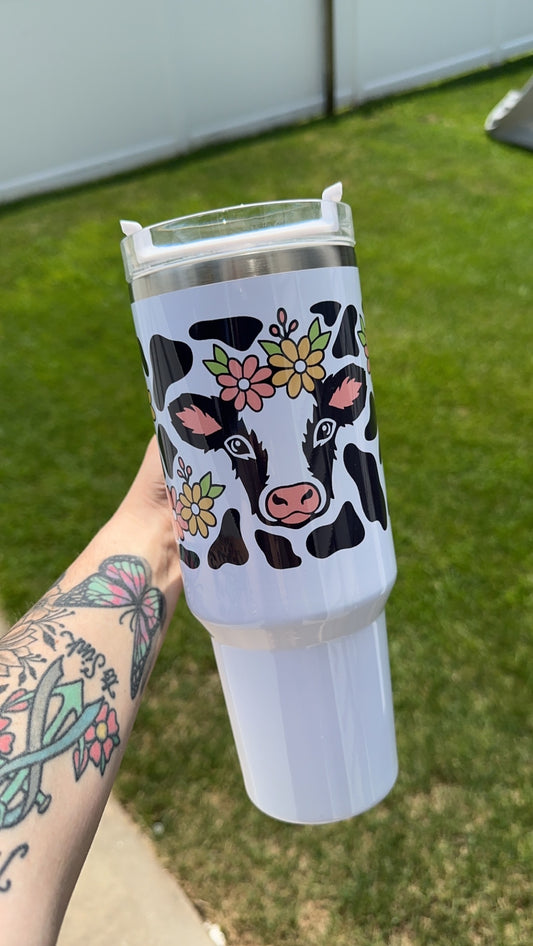 Custom 40 Oz Tumbler with Handle