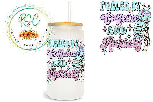 Fueled By Caffeine and Anxiety Sublimation Print