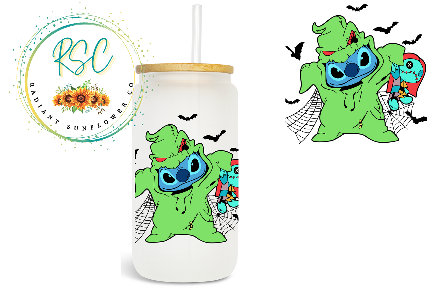 Stitch Oogie Boogie Beer Can Glass