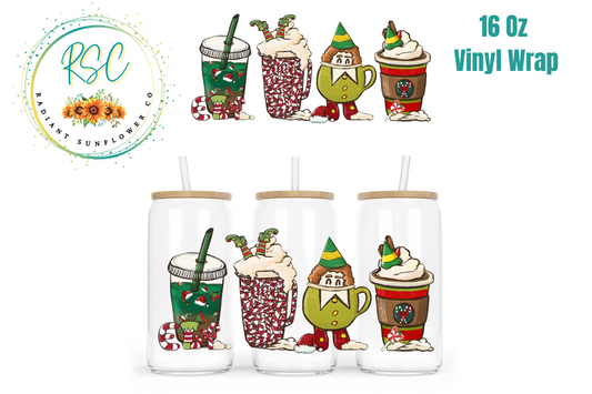 Elf Christmas Drink Vinyl Wrap