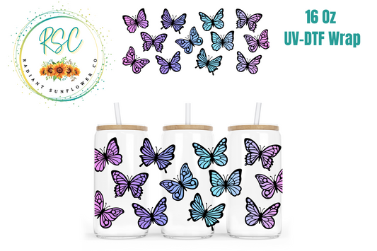 Ombre Butterflies UV-DTF