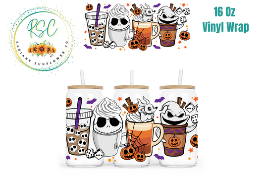 Nightmare Spooky Coffee Vinyl Wrap