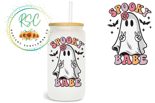 Spooky Babe Ghost Sublimation Print