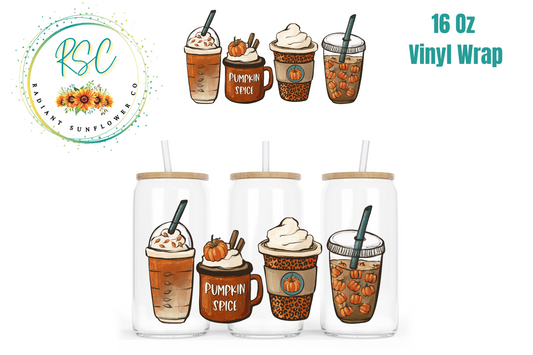 Pumpkin Spice Coffee Vinyl Wrap