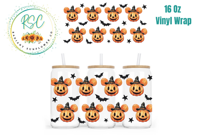 Mouse Witch Pumpkin Vinyl Wrap