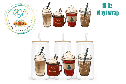 Merry Christmas Coffee Vinyl Wrap