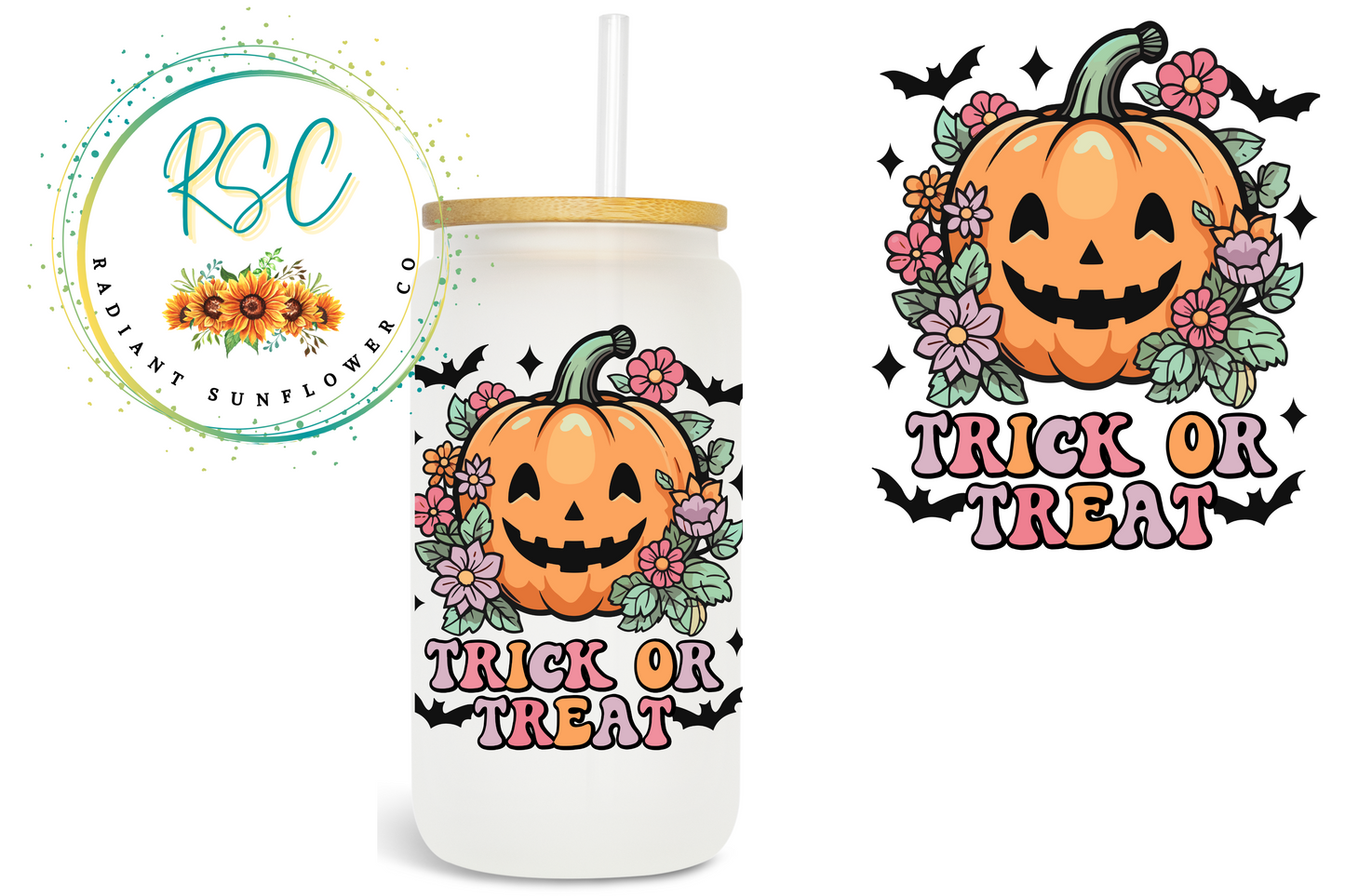 Trick or Treat Pumpkin Sublimation Print