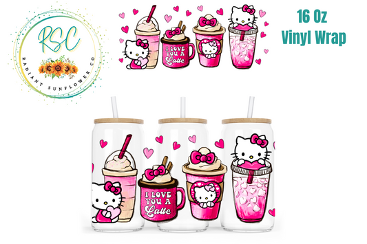 Hello Kitty I Love You A Latte Vinyl Wrap