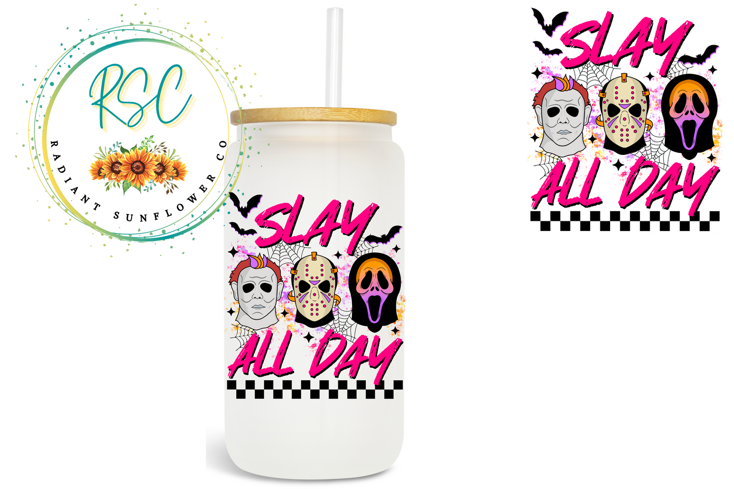 Slay All Day Horror Sublimation Print