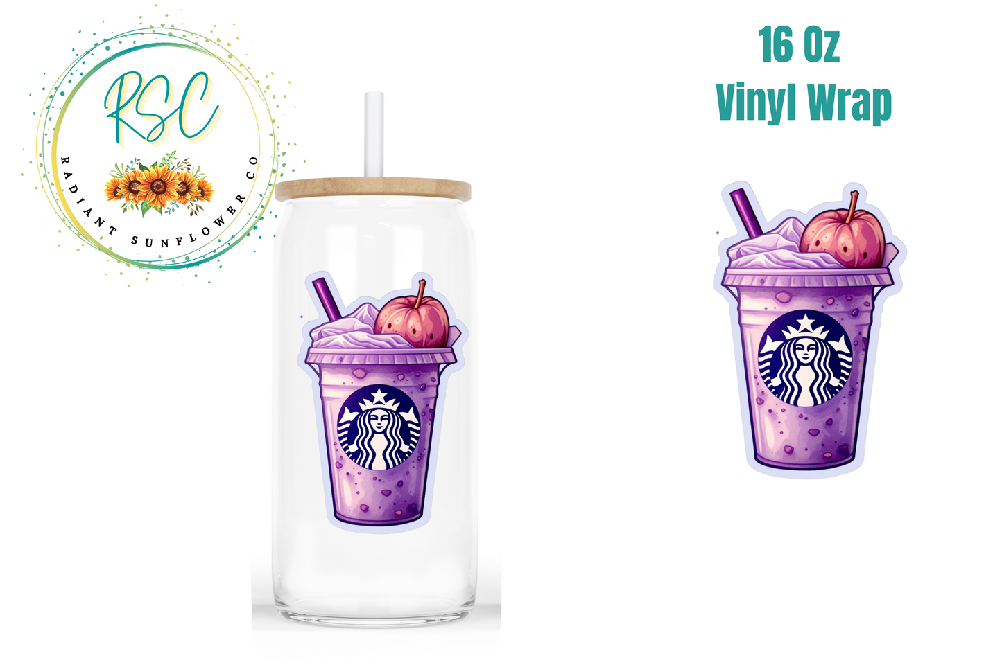 Starbucks Purple Fall Pumpkin Drink Vinyl Decal