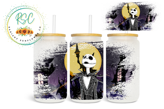 Jack Skellington Beer Can Glass