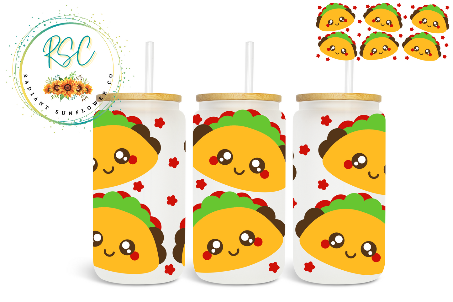 Happy Tacos Sublimation Print