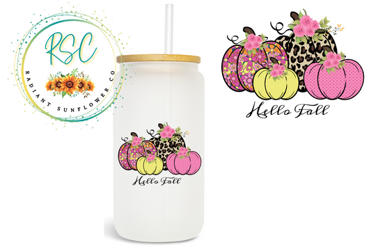 Hello Fall Yellow Sublimation Print