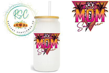 Hot Mom Summer Beer Can Glass