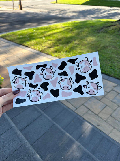 Pink & Black Cow Vinyl Wrap