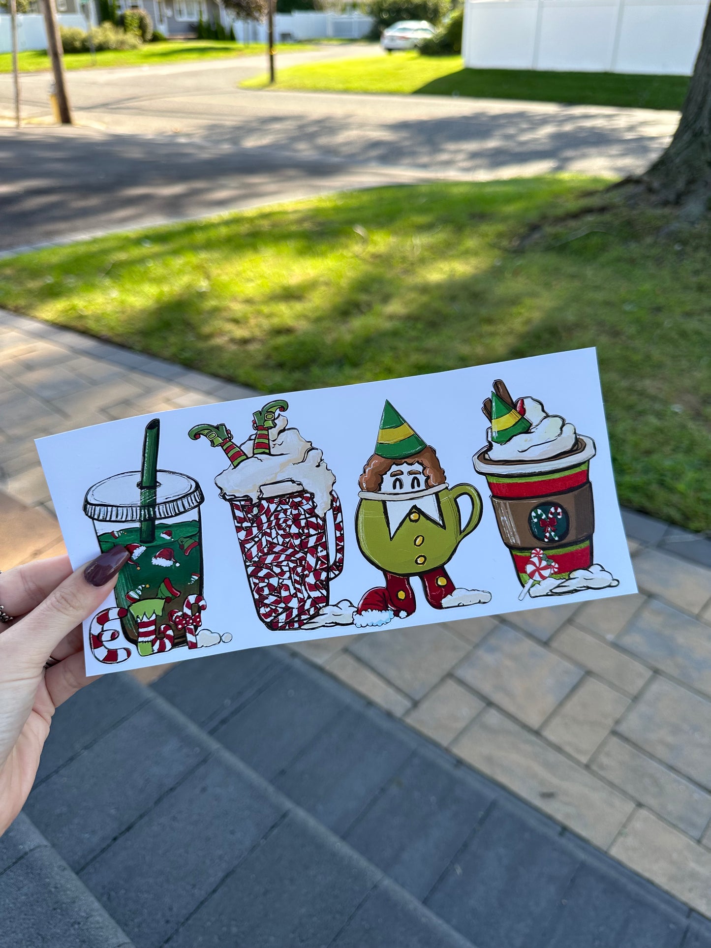 Elf Christmas Drink Vinyl Wrap