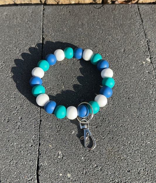 Ocean Breeze Silicone Beaded Key Ring