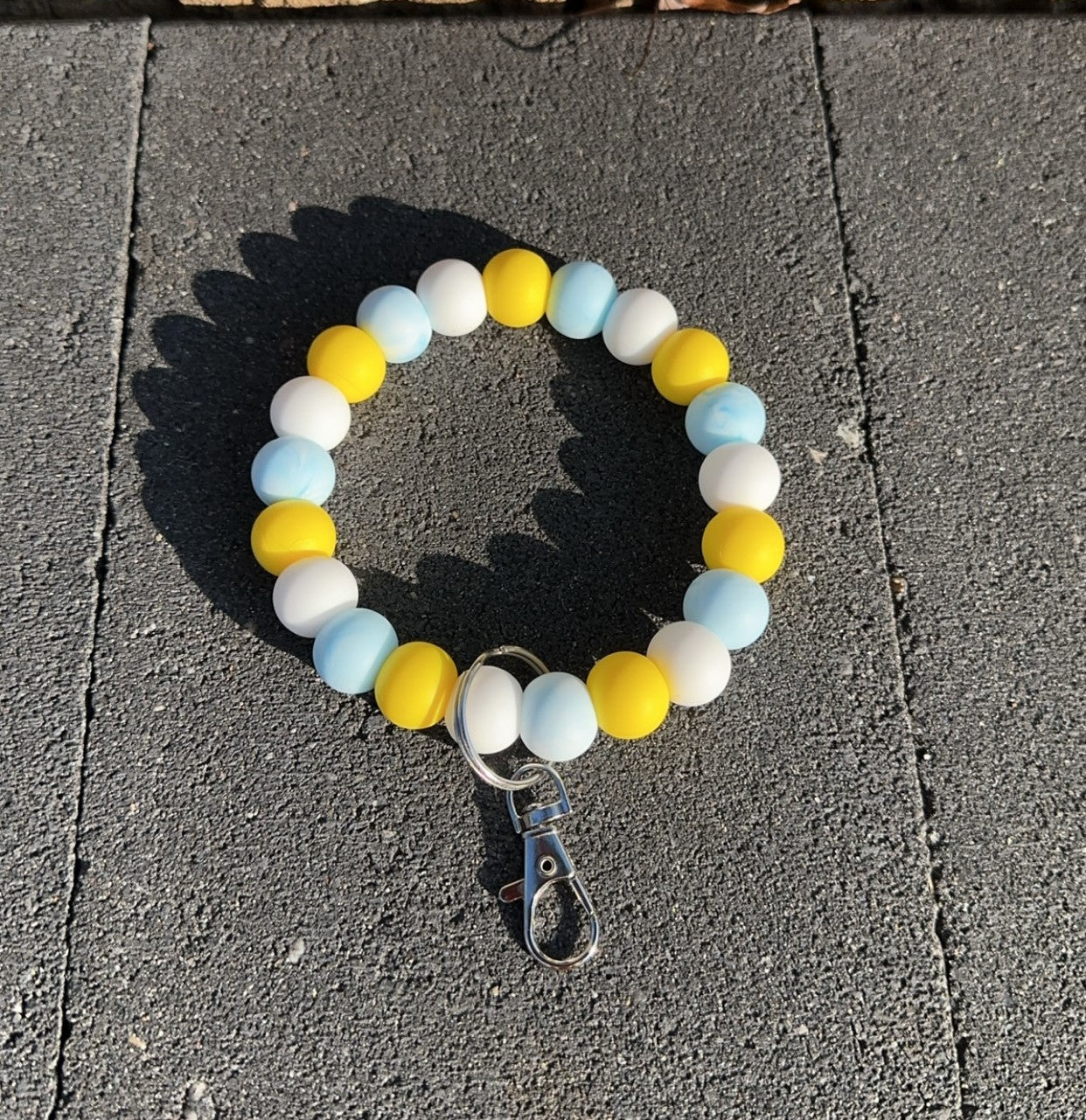 Sunny Day Silicone Beaded Key Ring