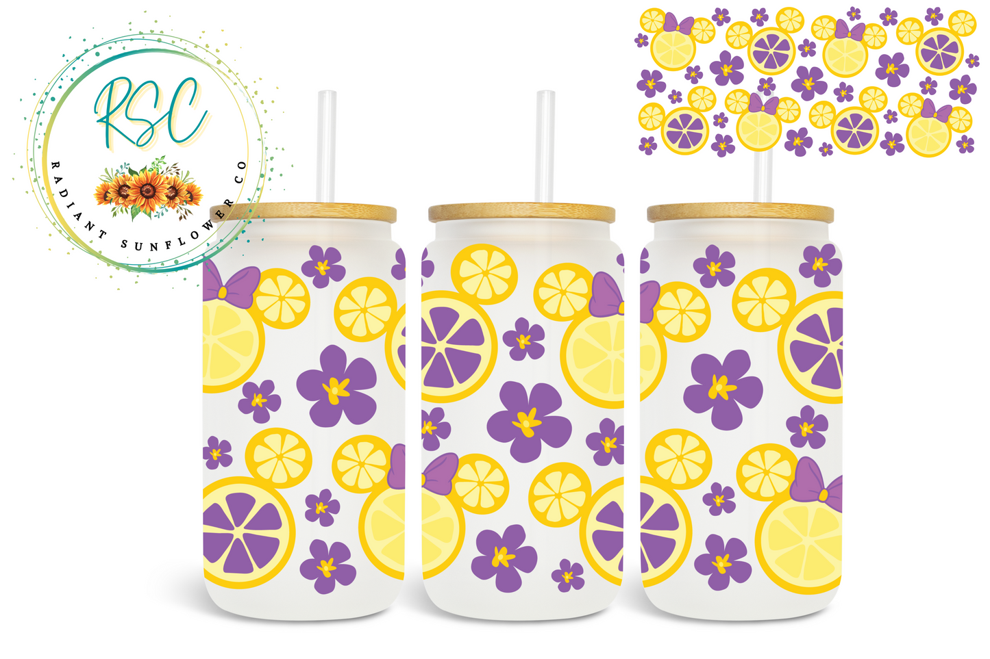 Minnie Lemons Beer Can Glass