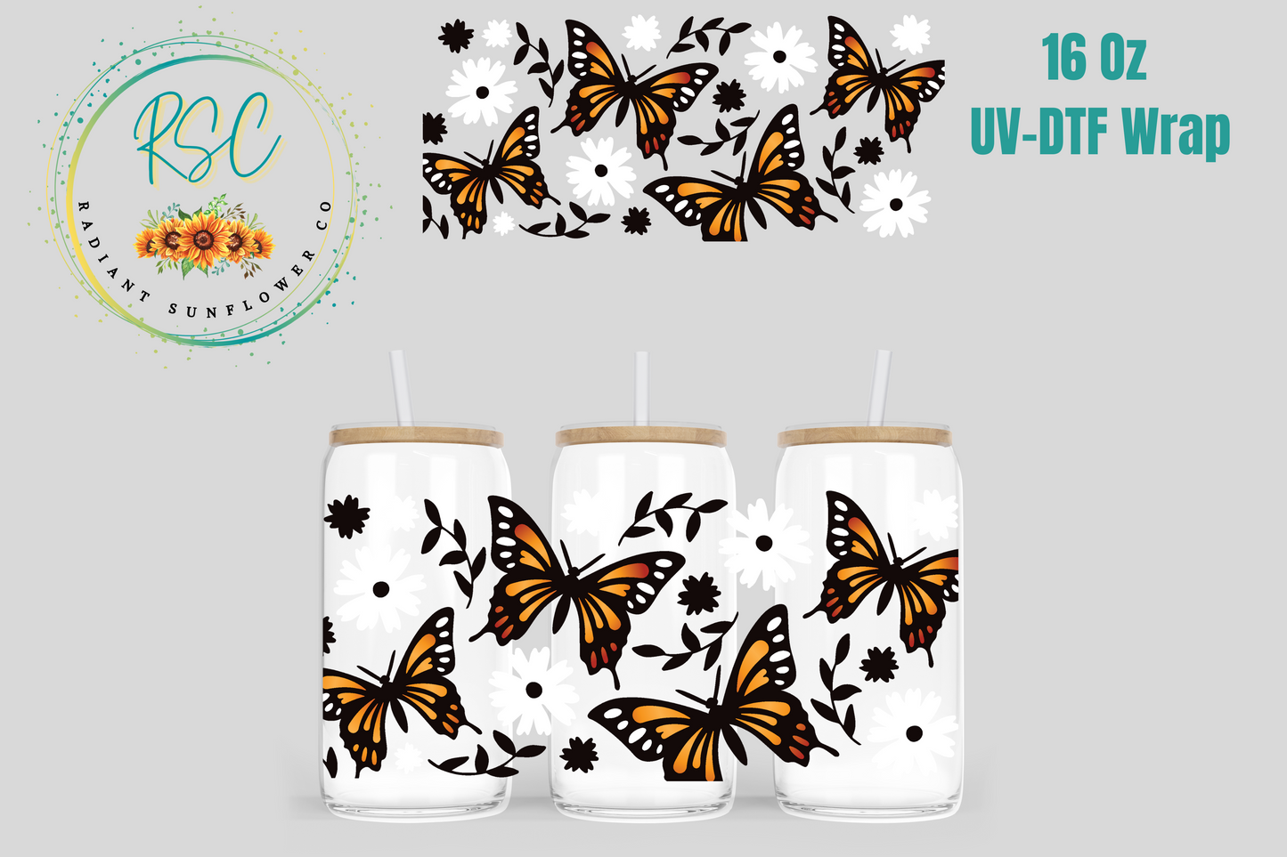 Monarch Butterflies UV-DTF