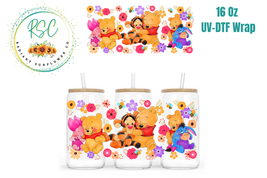Pooh & Friends Floral UV-DTF