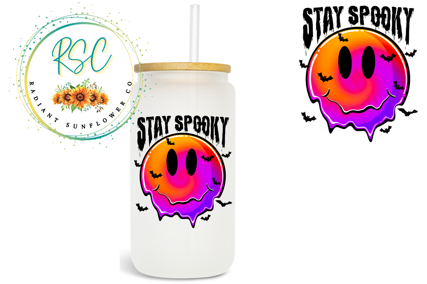 Stay Spooky Smiley Sublimation Print