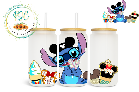 Stitch Sweets Beer Can Glass