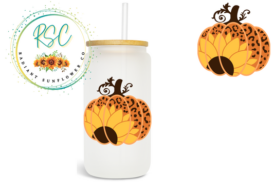 Sunflower Pumpkin Sublimation Print