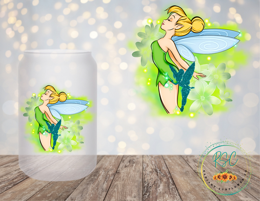 Tinkerbell Beer Can Glass