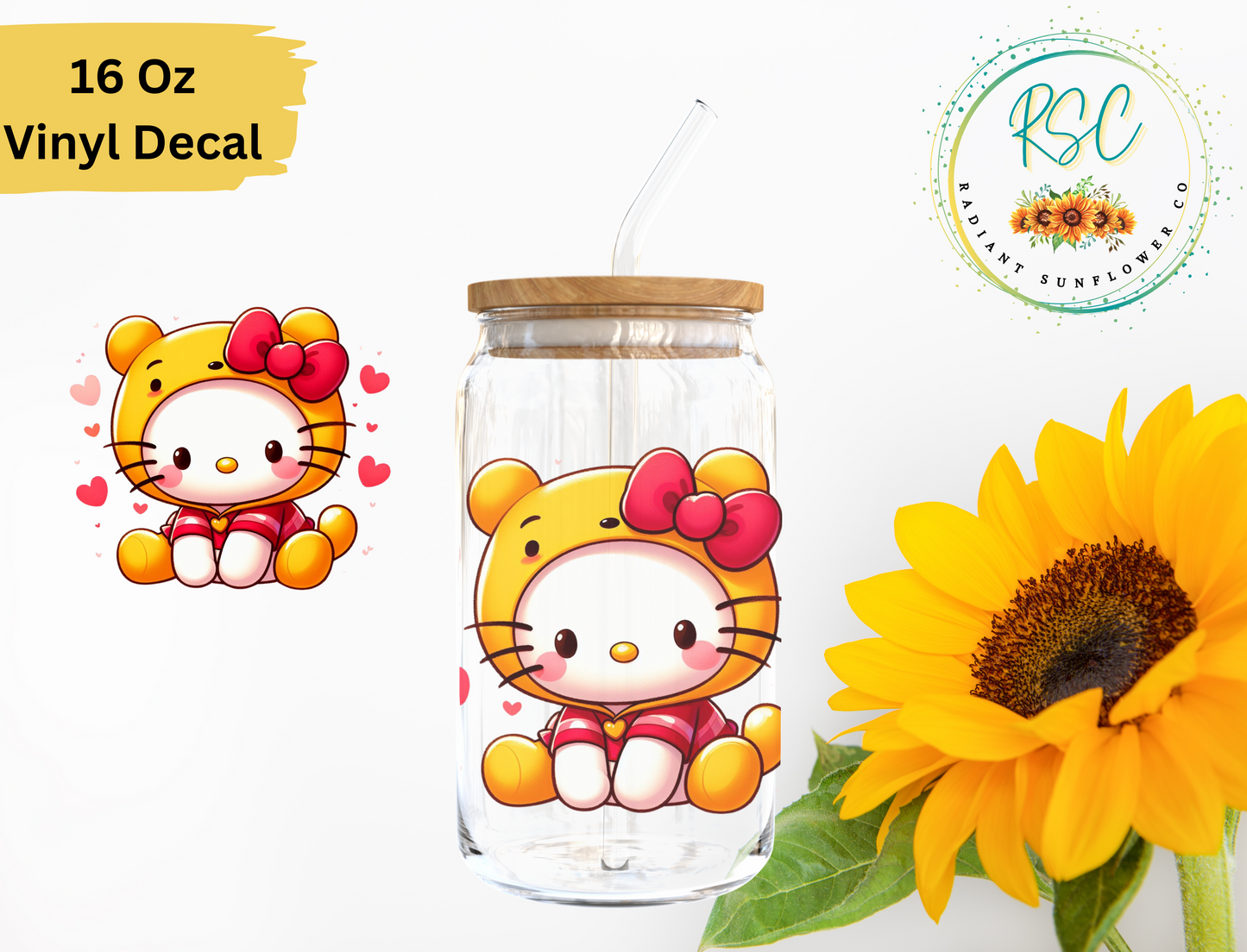 Winnie the Pooh Hello Kitty Vinyl Decal