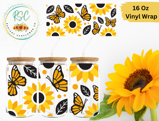 Butterfly & Sunflower Vinyl Wrap