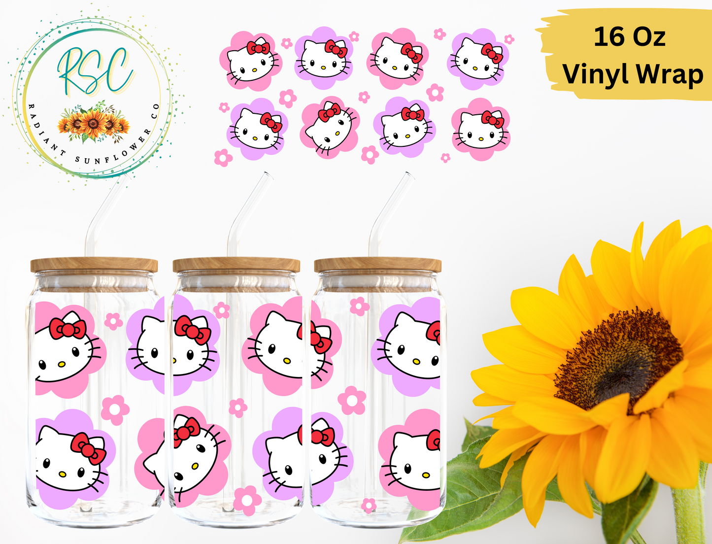 Hello Kitty Flowers Vinyl Wrap