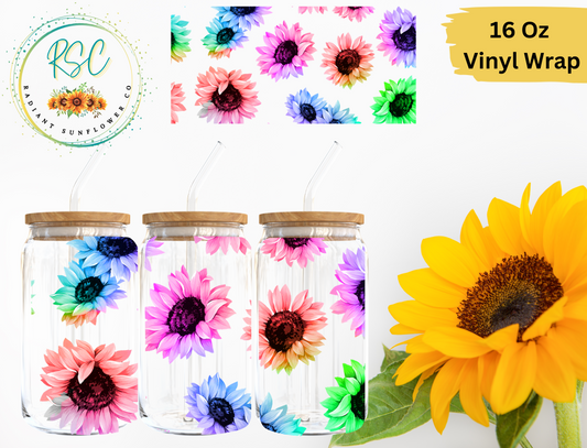 Rainbow Sunflowers Vinyl Wrap