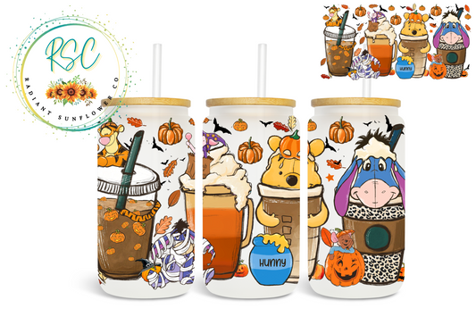 Winnie the Pooh Halloween Coffee Sublimation Print
