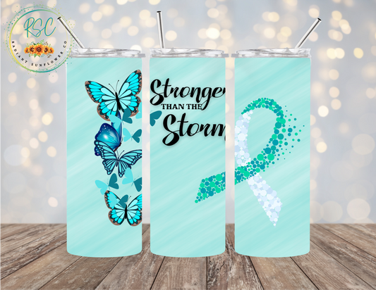 Ovarian Cancer Stronger than the Storm Sublimation Print