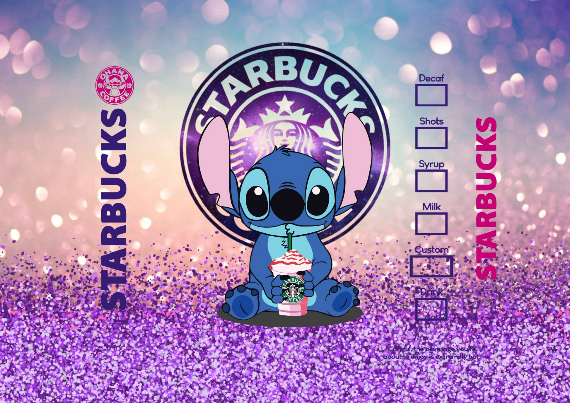 Stitch Starbucks Tumbler - Sublimated Tumblers