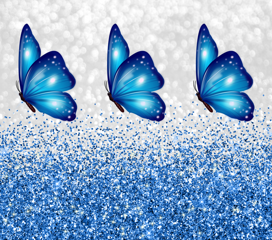 Blue Butterflies Sublimation Print
