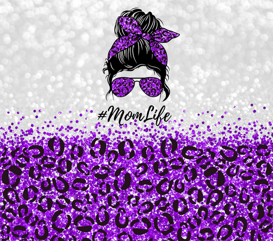 #Momlife Purple Sublimation Print